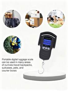 ميزان حقائب سفر 50 كجم، ميزان معلق محمول عالي الدقة، شاشة LCD رقمية عالية الوضوح، تبديل وحدات متعددة، مناسب لموازين البريد، الموازين المعلقة الصناعية، الموازين الإلكترونية، موازين الصيد، الموازين الإلكترونية المحمولة، تعمل بالبطارية (البطاريات غير مشمولة) - متعدد الألوان - مشاهدة 2