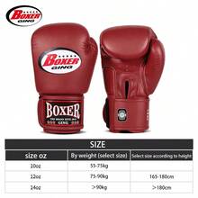 GINGPAI Professional Boxing Gloves For Adults, Men & Women, Muay Thai, MMA, Sparring, Genuine Leather Punching Mitts - Multicolor - View 4
