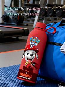 Paw Patrol 1 pezzo Bottiglia d'acqua in acciaio inossidabile isolata sottovuoto da 500ml con , bocca stretta con manico, tazza da viaggio, adatta per zaino, sport all'aperto, campeggio, fitness, ritorno a scuola, forniture per ufficio, regalo per lei, regalo di compleanno - Multicolore - Visualizzare 2