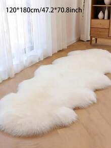 1 Stück weißer Langflor-Teppich, engelhaft weich und bequem, minimalistisch dekorativ, geeignet für Flur, Küche, Waschraum, Bad, Dorm, Sofa, Schlafzimmer, Wohnzimmer, Waschtisch, Stuhl, Dorm-Teppich, Modischer Teppich, Raumdekoration, Weihnachtsdekoration, Geschenk, Heimdekoration, Schlafzimmerdekoration