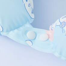Miniso Sanrio Hello Kitty & Cinnamoroll Printed Inflatable U-Shaped Travel Pillow,Lightweight & Foldable, Compact For Travel, Suitable For Travel, Home & Office, Perfect Birthday Gift (1 PC) - Blue - View 4