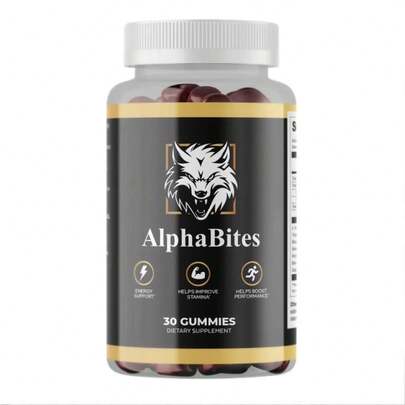 Fórmula 7 en 1 Gominolas Alpha Bites para Hombres, Rendimiento y Energía Premium Avanzados, 30 Gominolas, Suplemento Sanitario, Complemento Alimenticio y Fitness Comestible.