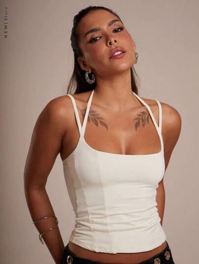 Cropped Corset Regata c/ Alças Duplas