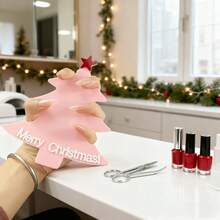 1/2pcs Christmas Tree Shaped Nail Art Display Board - Multifunctional Nail Art Photography Background, Holiday Gift, Handheld Ornament, Christmas Nail Art Decoration