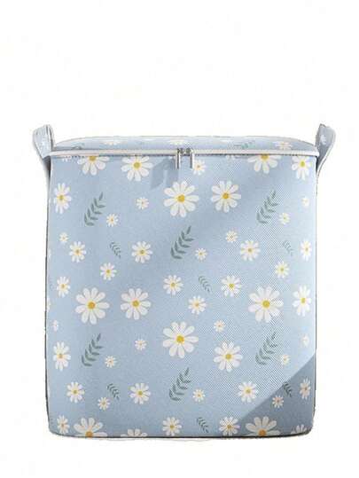 Прямокутна сумка для зберігання з принтом ромашок - водонепроникна тканина з матеріалом, для організації одягу/ковдр / складна для економії місця / зручна для перенесення з ручками для студентів коледжу/сімей з дітьми, для переїзду/подорожей/зберігання в гуртожитку, для свят/зими, подарунки для сусідів по кімнаті/подарунки на новосілля