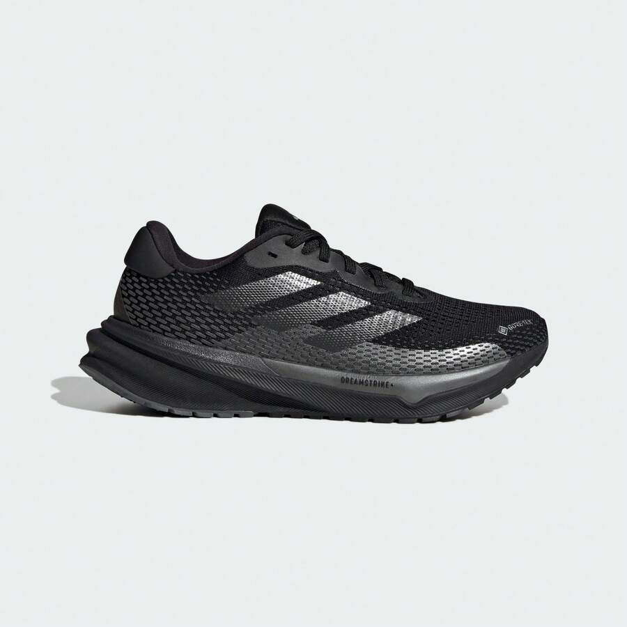 Adidas 女士轻便弹力跑鞋 ID6304 - 一號黑/亮金屬鐵灰/一號黑 - 查看 1