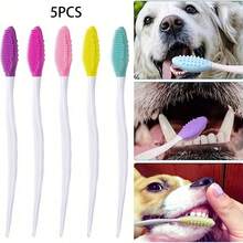 5PCS Silicone Pet Toothbrush Dog And Cat Toothbrush Pet Mouth Cleaning 360-Degree Pet Toothbrush Cleaning Kit Pet Brushing Kit Dog Tooth Cleaning Kit Dog Mouth Cleaning Kit Cat Mouth Cleaning Kit Cat Tooth Cleaning Kit - Multicolor - View 1