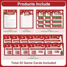 Biswiter Christmas Friendly Feud Quiz Funny Christmas Family Feud Game For Adults Feu D Trivia Quiz Holiday Games For Groups Christma S Party Games Winter Party Supplies Family Activity - 如圖 - 查看 3