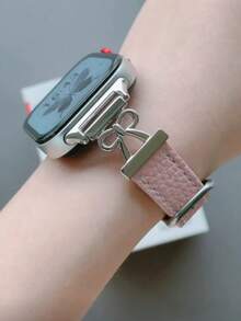 1PC Bow Hollow-Out Leather Strap Compatible With Apple Watch Band 38/40/41 42/44/45 S11 10 42/46mm Elegant Lady Wristband Series 9 8 7 6 5 4 3 2 1 SE