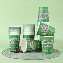 10pcs/20pcs/60pcs, Rugby Theme Party Supplies, 9oz Paper Cup Disposable Dinner Tableware Tailgate Rugby Birthday Matches Day Party Decoration Table Decoration,Footbal Party Cups Football Superbowl Sports Theme Party Decoration Accessories