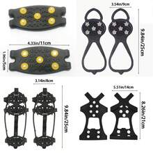 Anti Slip Shoe Covers For Outdoor Adult Men's And Women's Mountain Climbing Snow Shoes With Ice Nails, Ice Grip Shoes, Link Surface, Anti Fall Snow Claws - Multicolor - View 6