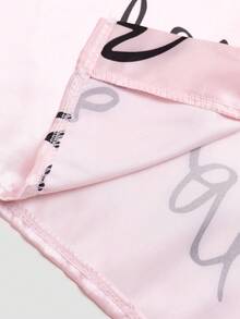 Tween Girl Heart Print Long Sleeve Casual Bathrobe - Multicolor - View 8