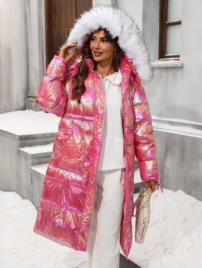 2025 Christmas Winter New Outdoor Fashion Warm Windproof Elegant Luxurious Plus Size Women Jacket