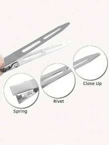 专业女士沙龙固定发夹 6cm 卷发金属发夹 发根蓬松发夹 DIY 工具 发饰 家居浴室装饰 夏季 - 彩色 - 查看 4