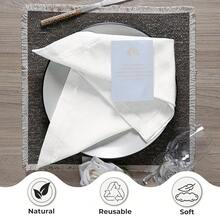 White Napkins Set Of 12 Cotton Flax Dinner Napkins Best For Cocktail Party And Everyday Use With Plain 18X18 - Washable Napkin,18inchx18inch(Setof1),WhiteWhite - 白色白色 - 查看 5