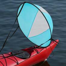 HOHOBLA Paddle Board Sails,Durable Paddle Board Wind Sail,Foldable Simle Sail,Blue,Round Downwind Sail,Kit Kayak Wind Sail Kayak Paddle Board Accessories,For Paddle Boards, Kayaks, And Canoes. [US STOCK, Christmas Gift] - Blue - View 5