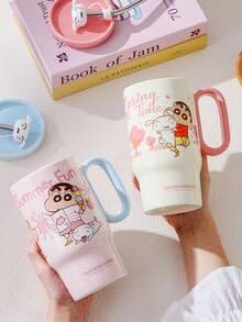 CRAYON SHINCHAN 蜡笔小新联名冰杯，高端办公水杯，柠檬茶陶瓷大容量水杯