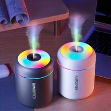 [Colorful Diffuser] 1pc Essential Oil Aromatherapy Mist Diffuser & Humidifier | Color-Changing Night Light, Cold Mist Function, Refresh And Purify Your Room With A Soothing Atmosphere, Modern Aesthetic, Colorful Diffuser For Home, Bedroom, Living Room Decor - 白色 - 查看 1