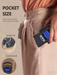ميزان حقائب سفر 50 كجم، ميزان معلق محمول عالي الدقة، شاشة LCD رقمية عالية الوضوح، تبديل وحدات متعددة، مناسب لموازين البريد، الموازين المعلقة الصناعية، الموازين الإلكترونية، موازين الصيد، الموازين الإلكترونية المحمولة، تعمل بالبطارية (البطاريات غير مشمولة) - متعدد الألوان - مشاهدة 9