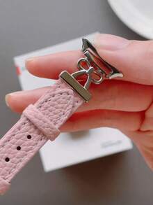1PC Bow Hollow-Out Leather Strap Compatible With Apple Watch Band 38/40/41 42/44/45 S11 10 42/46mm Elegant Lady Wristband Series 9 8 7 6 5 4 3 2 1 SE