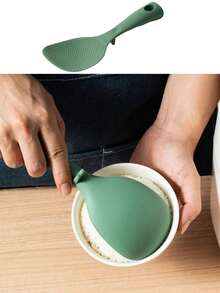 Silicone Rice Spoon With Stand, Heat Resistant Non-Stick Rice Paddle For Rice Cooker, Pot, Pan - Ergonomic Handle And Hanging Hole, Easy To Clean, Heat Resistant Up To 350°F, Dishwasher - Multiple Colors Available - Multicolor - View 9