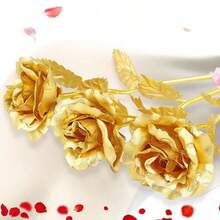 Mother's Day & Valentine's Day Gifts: 24k Gold Foil Rose, Gold Rose, Incense, And Flower Vase - Gold - View 8