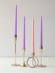 4pcs/Set Long Stem Smokeless Candles, Holiday Candles, Candlelight Dinner Candles, Home Decor, Birthday Candles, Multiple Colors Available, Romantic Wedding Party, Venue Decor, Dining Table Decor Long Stem Candles, Wedding, Christmas, Gifts (Packaging Sent Randomly) - Multicolor - View 7