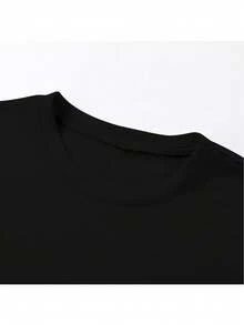 Unisex T-Shirt, 180g Cotton. Breathable, For Beach, Festivals And Everyday Wear, Excellent Gift. - 黑色 - 查看 5