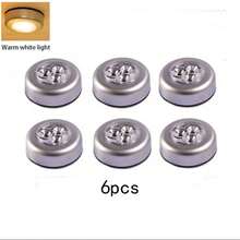 Cordless LED Cabinet Lights, Touch Switch, Easy Installation; LED Lighting Night Light, AAA Battery Powered, Suitable For Cabinet, Stairs, Bedside, Kitchen, Desk And Other Scenes - Silver - View 13