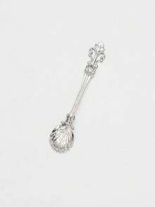 1/5/10件装复古皇冠图案合金小勺，咖啡/冰淇淋勺 - 彩色 - 查看 9