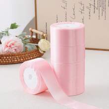 1 Roll 0.6/4cm Wide Satin Ribbon For DIY Bows, Cakes, Baking, Packaging, Back To School Valentine Day