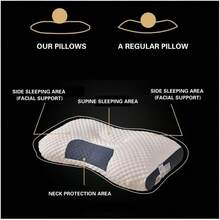 可调节高度侧睡枕，柔软如羽绒，大号蓬松白色枕头，适合侧睡、仰睡和俯睡