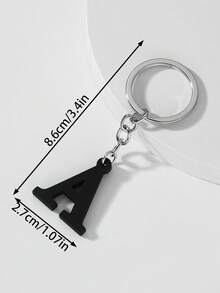 1pc Fashion Exaggerated English Letter Acrylic Unisex Keychain, Couples Accessory, Holiday Backpack For School Halloween Accessories Teachers Day Christmas Gift Ideas Bag Accessories Lanyards With Id Holder Car Accessories Bag Charms - Silver - View 45