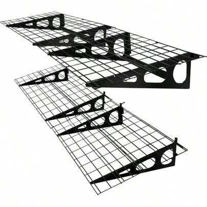 2 paquetes de estantería de almacenamiento para garaje de 6x2 pies montada en la pared, estantes resistentes