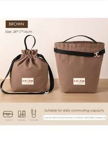 1 szt. Torba na lunch dla kobiet i mężczyzn, studentów, szczelna, izolowana, miękka, duża torba termiczna na lunch - wielokrotnego użytku pudełko na lunch do pracy w biurze, szkoły, na piknik, plażę, torby szkolne, torby do przechowywania dla nauczycieli, torby do klasy, torby do klasy (czarne/szare/brązowe)