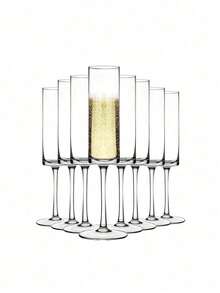 1/2/4pcs High Quality Champagne Glasses, Pink/White, Acrylic Champagne Glasses, Bridal Party Wine Glasses, 170ML Premium Champagne Flutes Suitable For Whisky, Wine, Cocktail, Beer, Champagne, Water, Milk, Oatmeal, Tea, Juice, Breakfast, Coffee, Beverages, Ideal For Cafes, Home, Restaurants, Parties, Galas, Offices, Father's Day, Mother's Day, Friends Gifts, Valentine's Day Gift(Reusable) - Multicolor - View 1