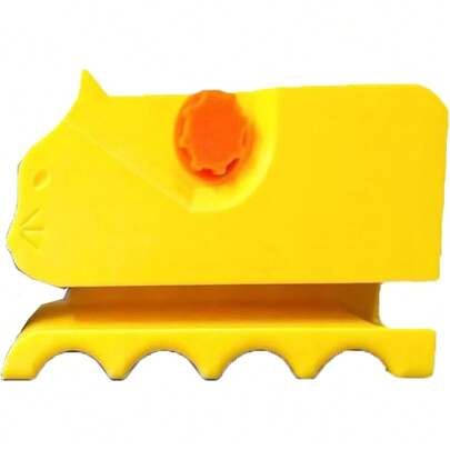 Cortador de cartón Impreso en 3D, rascadores de Gatos Hechos en casa, Herramienta de Reciclaje de cartón de Mano (Amarillo)