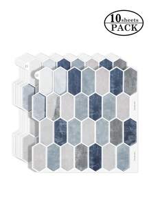 1/10 PIEZAS Azulejos autoadhesivos de mosaico hexagonal moderno - Azulejos de pared para cocina y baño DIY, adhesivos de mosaico impermeables y autoadhesivos - Disponibles en varios colores, Pegatinas, Vinilos decorativos para el hogar, Artículos de decoración de primavera para renovar tu hogar, Pegatinas de decoración de rama para la cocina - Multicolor - Ver 21