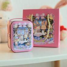 1pc Small Square Tin Can, Candy Box, Cookie Jar, Jewelry Gift Metal Tin, Tea Caddy, Packaging Box, Wedding Favor