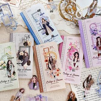  מדבקות רטרו בסגנון אירופאי ואמריקאי מקורי של Etori Life, סדרת רומנטיקה מפורקת, לקישוט מחשבים ניידים, כיסויים לטלפונים, בקבוקי מים, מזוודות, פוסטרים, מגזינים, אלבומי עבודות יד, נייר מכתבים לתלמידים, מדבקות לילדים, צורה חתוכה למות