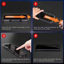 ZMZE 3pcs/Pack Easy Installation High Definition Tempered Glass Screen Protector Compatible With IPhone 17 Pro Max/17 Pro/17/16 Pro Max/16 Pro/16/15 Pro Max/15 Pro/15 Plus/15/14 Pro Max/14 Pro/14 Plus/14/13 Pro Max/13 Pro/13, One-Click Installation, Auto-Adsorption, Scratch-Resistant, 9H Hardness, High Clarity, Full Screen Coverage - 3pcs - View 5