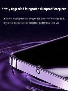 Protetor de tela roxo antipoeira para iPhone 17/17 Pro/17 Pro Max/17 Air, com revestimento eletrodepositado antirreflexo AR, anti-impressão digital, resistente a arranhões, anti-queda e à prova de poeira. Ideal para proteção da tela do fone de ouvido, escritório e casa. À prova d'água, resistente a choques, anti-queda e resistente a arranhões. - Roxa - Ver 6