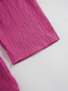 Women's Shirt Solid Color Daily Casual Long Sleeve Bishop Sleeve Shirt Collar Regular Tops Daily Patchwork Buttons