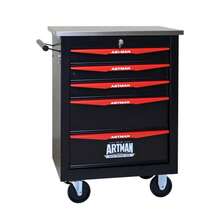 Double Door Clapboardl Multifunctional Tool Trolley - Black & Red (BLAK&RED) - Multicolor 3 - View 8