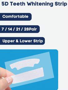 3D/5D/9D牙齿美白贴片、牙齿美白凝胶、不敏感、专业牙齿美白贴片、不含过氧化物、速效牙齿清洁贴片、家用牙齿美白套装、去除汽水、咖啡和茶渍 - 藍色 - 查看 6