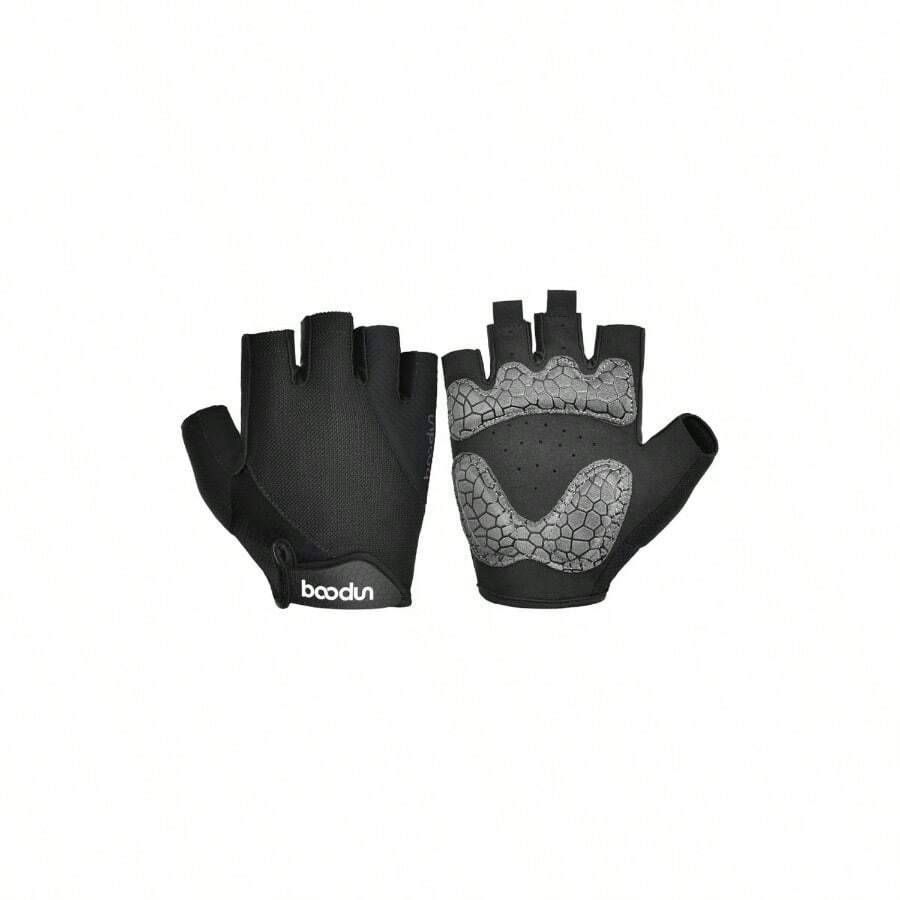Skeleton Gloves Adjustable Lightweight Racing Skull Sports Work Bone Gloves Anti - Slip Breathable Men Women Motorcycle, Cycling, Biking, Workout - #5 黑色 - 半指 - 加厚掌心 + 小 - 查看 1