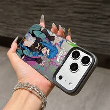 a la UE (DE y ES) Funda protectora para iPhone 17 S22-S26 Diseño de graffiti retorcido loco Funda de teléfono Jinx compatible con iPhone 17 16e 16 15 14 13 12 11 Mini Pro Max Air X XR XSMAX 8 7 Plus Antichoque Mate Trasera, Accesorios móviles, Diseño impreso UV, Textura suave, Seguidor - Negro - Ver 5