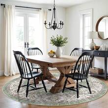 9x12 Area Rugs Living Room - Large Boho Stain-Resistant Rugs With Non-Slip Backing, Vintage Design Bedroom, Beige/Brown, Home Decor Floor - Sage - View 3