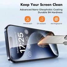 ZMZE 3-Pack Tempered Glass Screen Protectors For IPhone 17/16/15/14 Pro Max, Also Compatible With IPhone 13/12/11 Pro/Mini/16e/Air/15/14/16 Plus - 3 Pieces - View 3