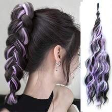 1 件 20 英寸合成发髻甜甜圈，凌乱卷曲弹性发带假发，适合女性日常使用